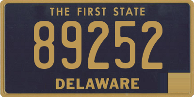 DE license plate 89252