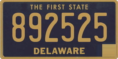 DE license plate 892525