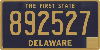DE license plate 892527