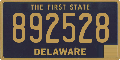 DE license plate 892528