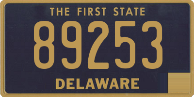 DE license plate 89253