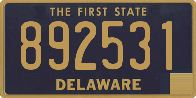 DE license plate 892531