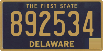 DE license plate 892534