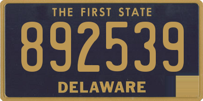 DE license plate 892539