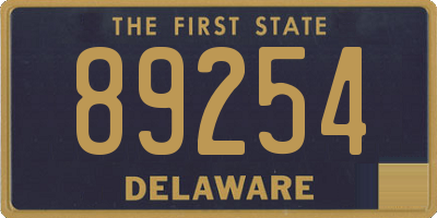 DE license plate 89254