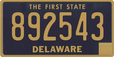 DE license plate 892543