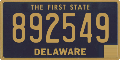 DE license plate 892549