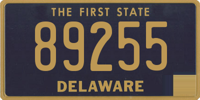DE license plate 89255