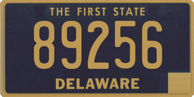 DE license plate 89256