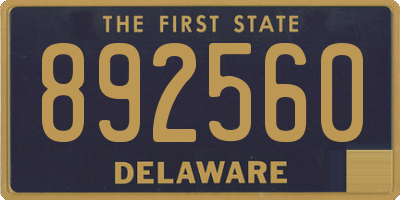 DE license plate 892560