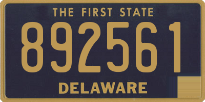 DE license plate 892561