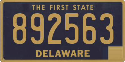 DE license plate 892563