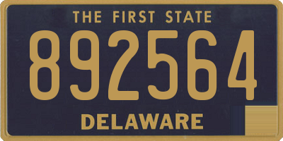 DE license plate 892564