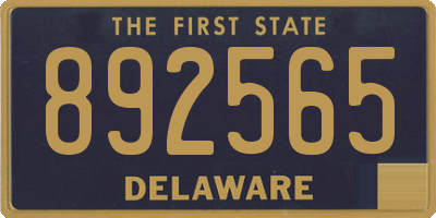 DE license plate 892565