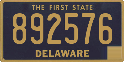 DE license plate 892576