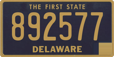 DE license plate 892577