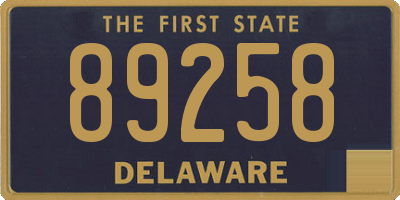 DE license plate 89258