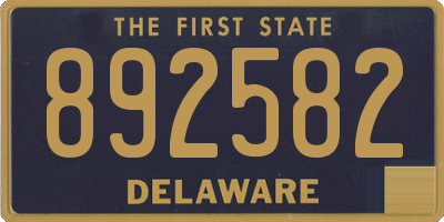 DE license plate 892582