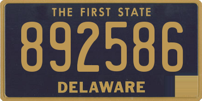 DE license plate 892586
