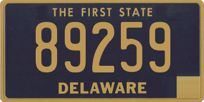 DE license plate 89259