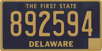 DE license plate 892594