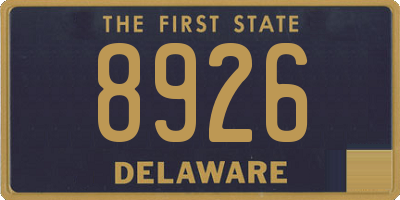 DE license plate 8926