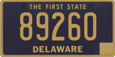 DE license plate 89260