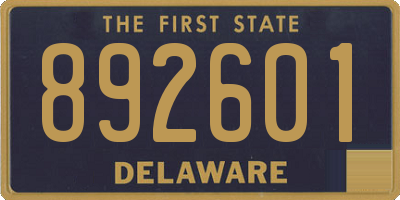 DE license plate 892601