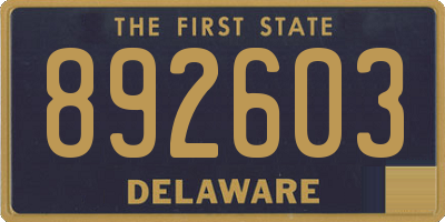 DE license plate 892603