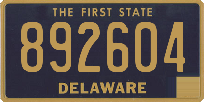 DE license plate 892604