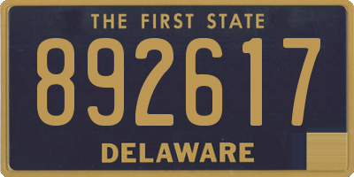 DE license plate 892617