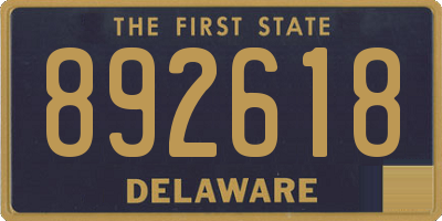 DE license plate 892618