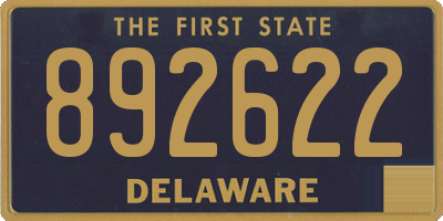DE license plate 892622
