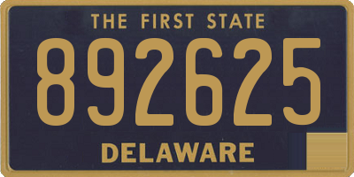 DE license plate 892625