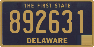 DE license plate 892631