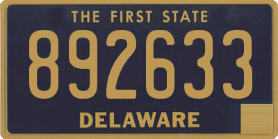 DE license plate 892633