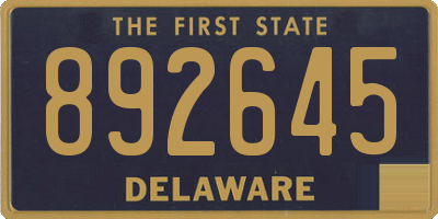 DE license plate 892645