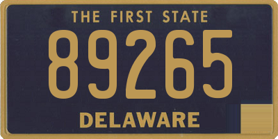 DE license plate 89265
