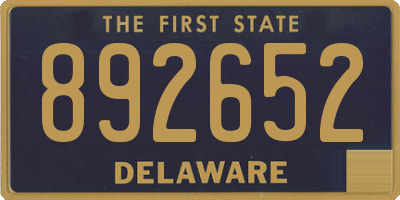 DE license plate 892652