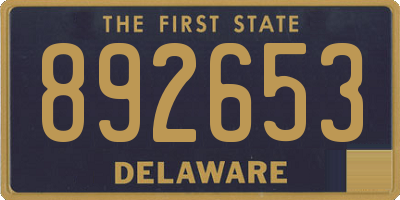 DE license plate 892653