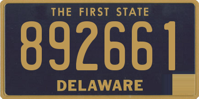 DE license plate 892661
