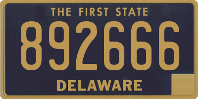 DE license plate 892666