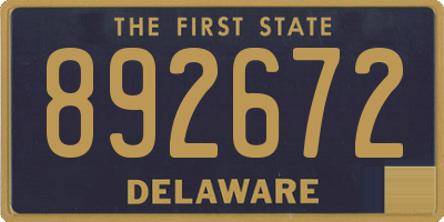 DE license plate 892672