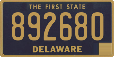 DE license plate 892680