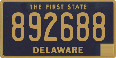 DE license plate 892688