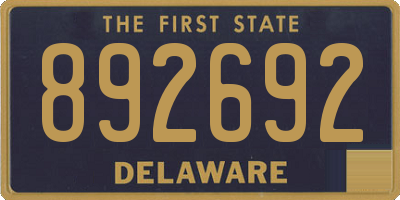 DE license plate 892692