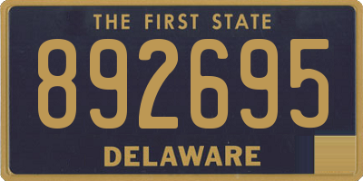 DE license plate 892695