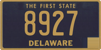 DE license plate 8927