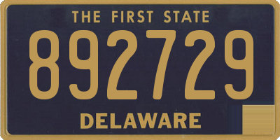 DE license plate 892729