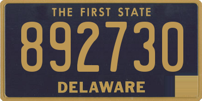 DE license plate 892730